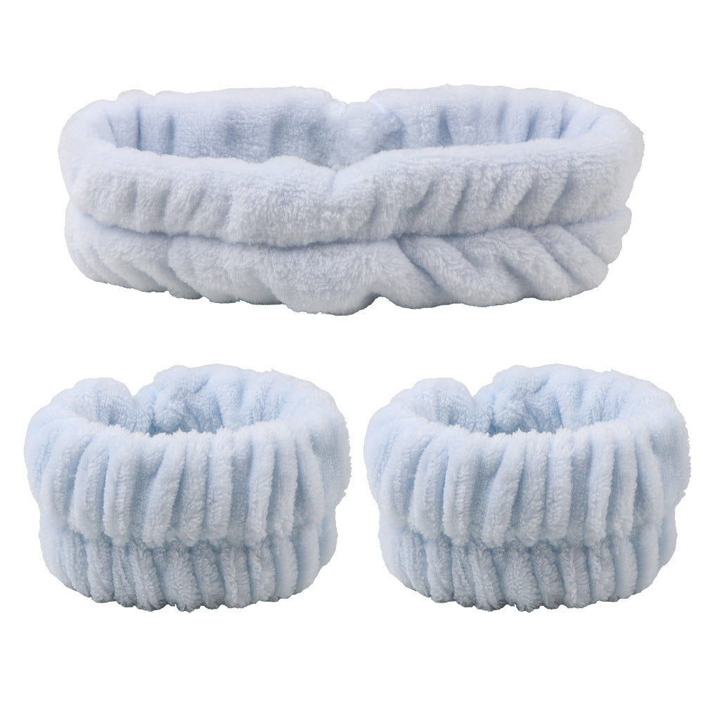Headband Wristband Face Washing Set