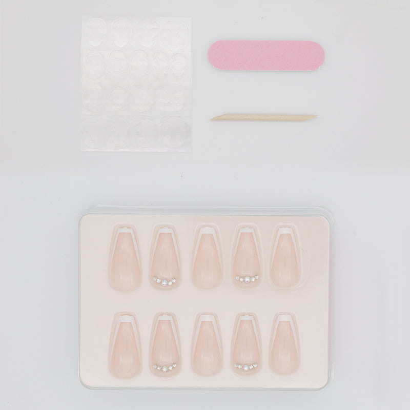 Y48 Diamond French Tip Coffin Nail