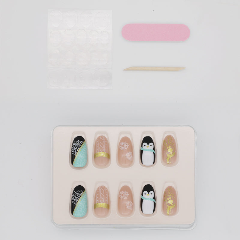 Y3 Penguin & Snowflake Oval Nail