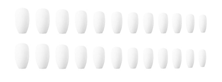 Matter White Medium Coffin Nail