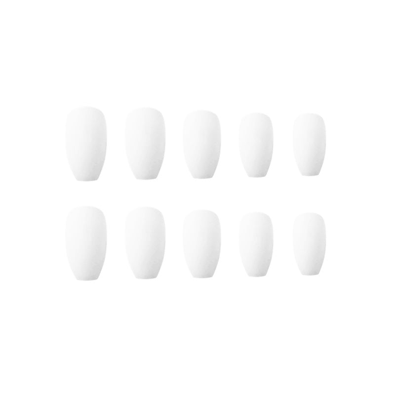 Matter White Medium Coffin Nail