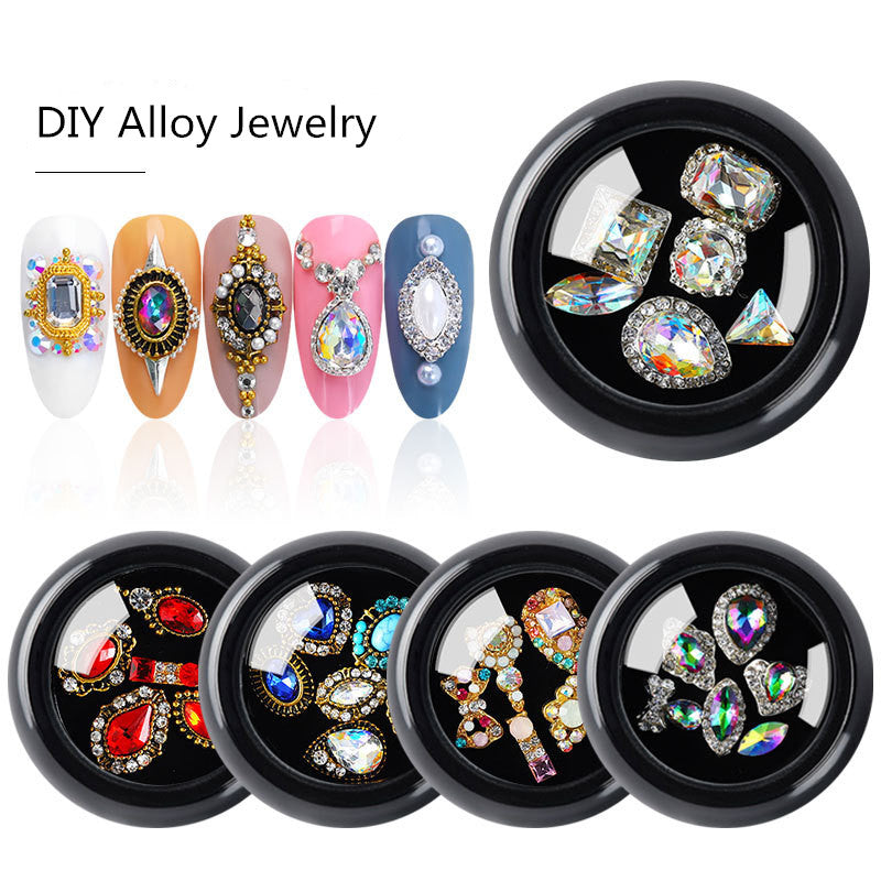 6PCS/Box Nail Alloy Jewelry Nail Art