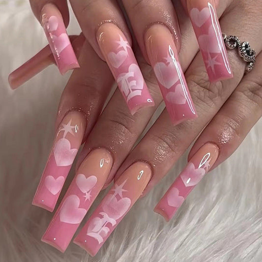 Ombre Pink Ballerina Nail