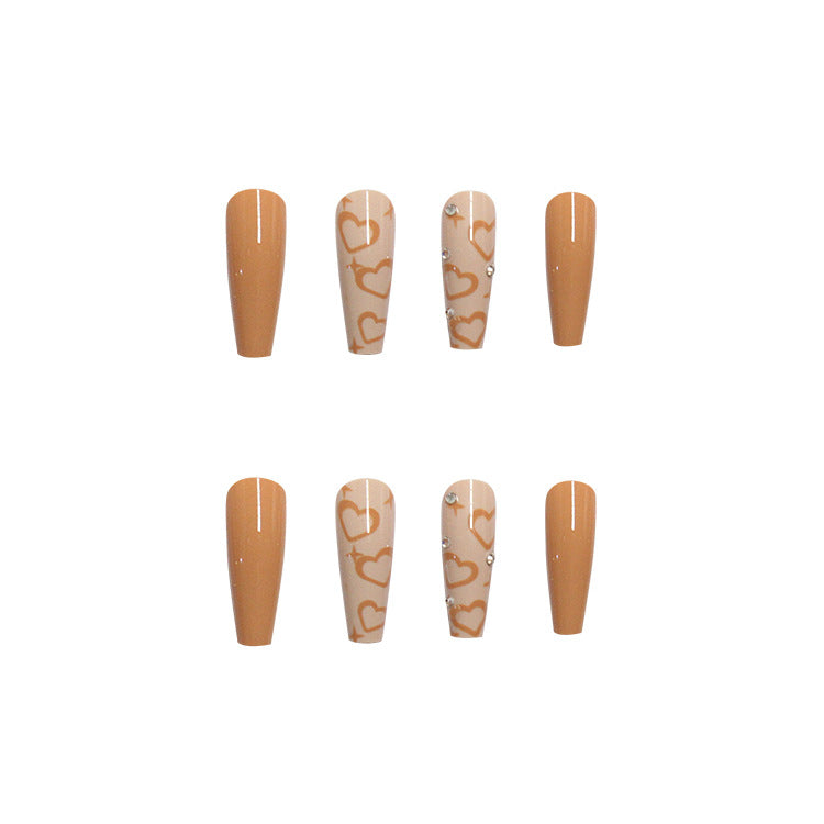 Little Heart diamonod press-on nails