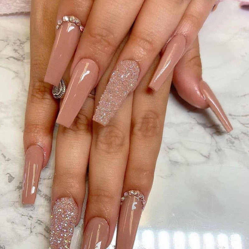 Glitter Cinnamon Ballerina Nail