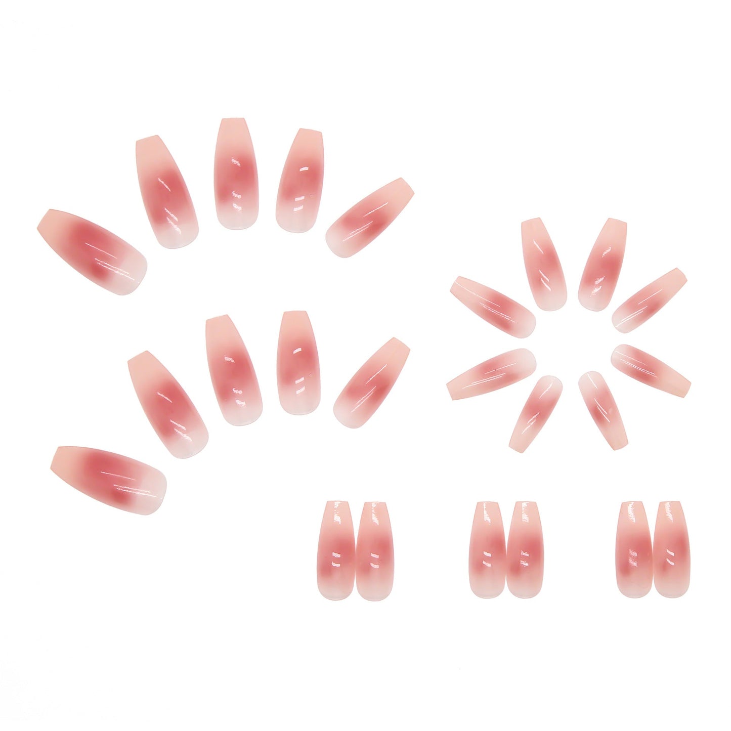 Ombre blusher nails