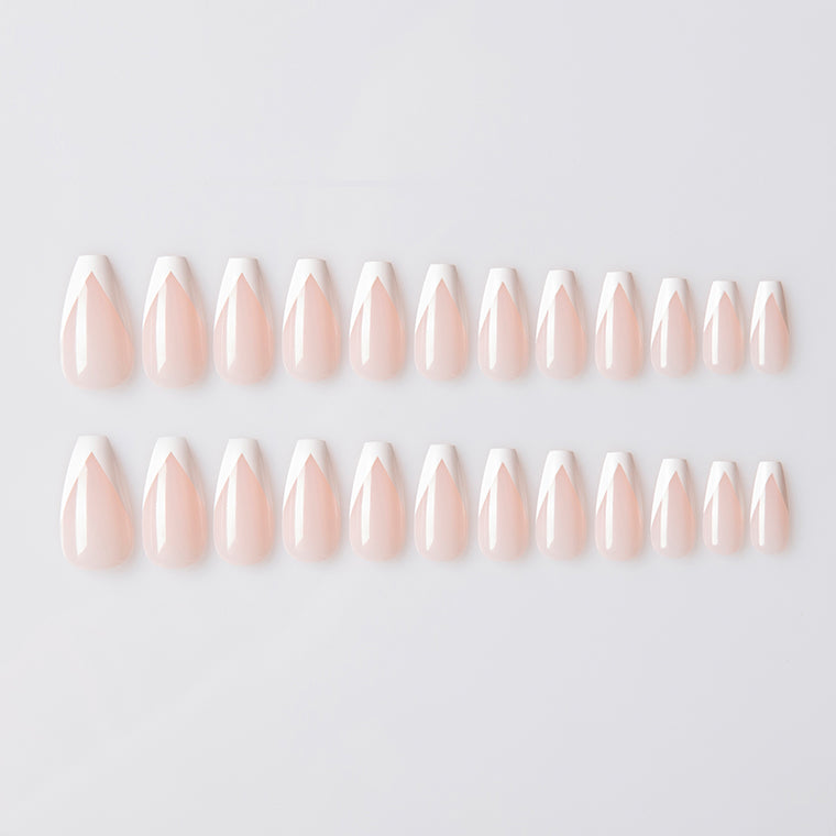 Y38 V French Tip Coffin Nail