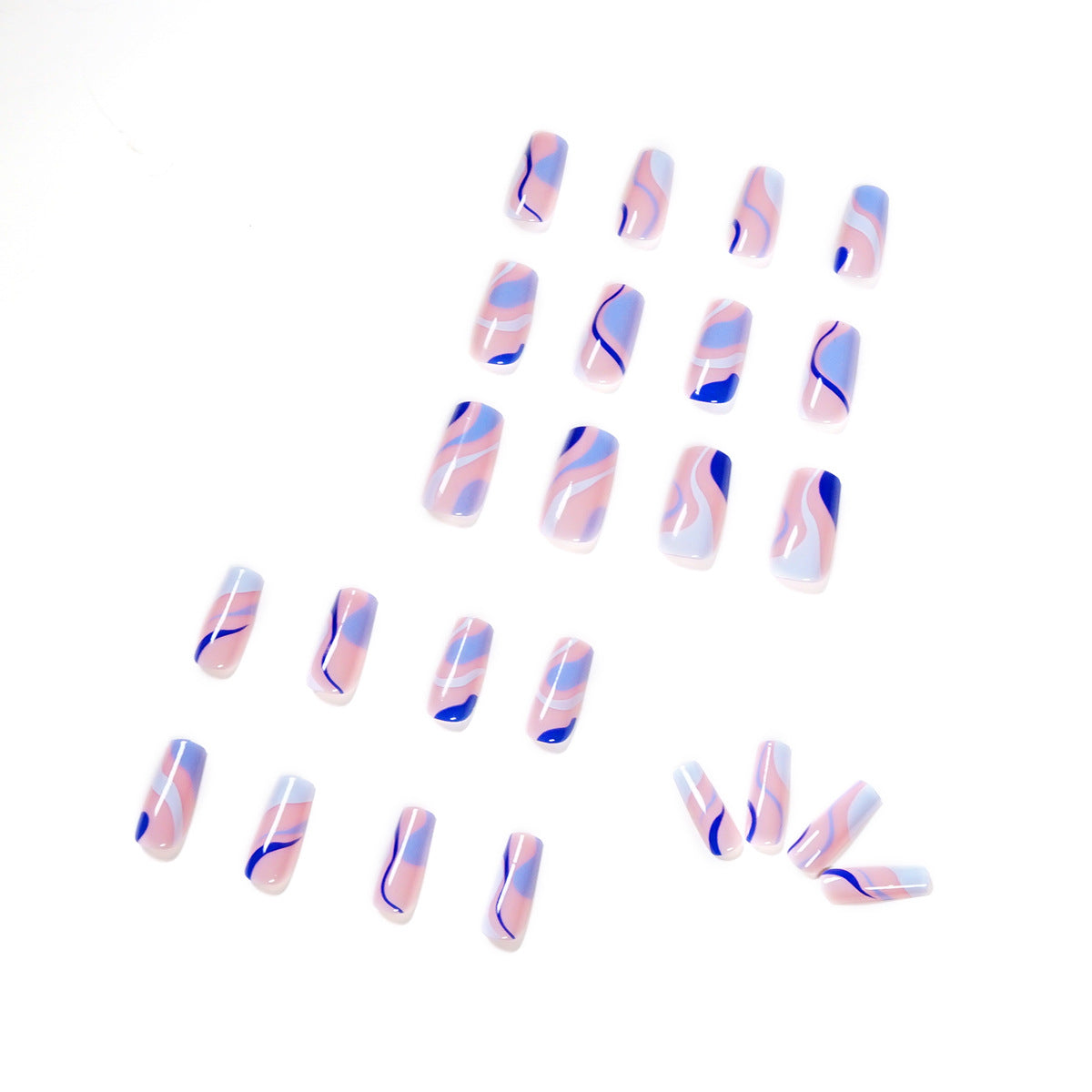 Purple wave Square nails