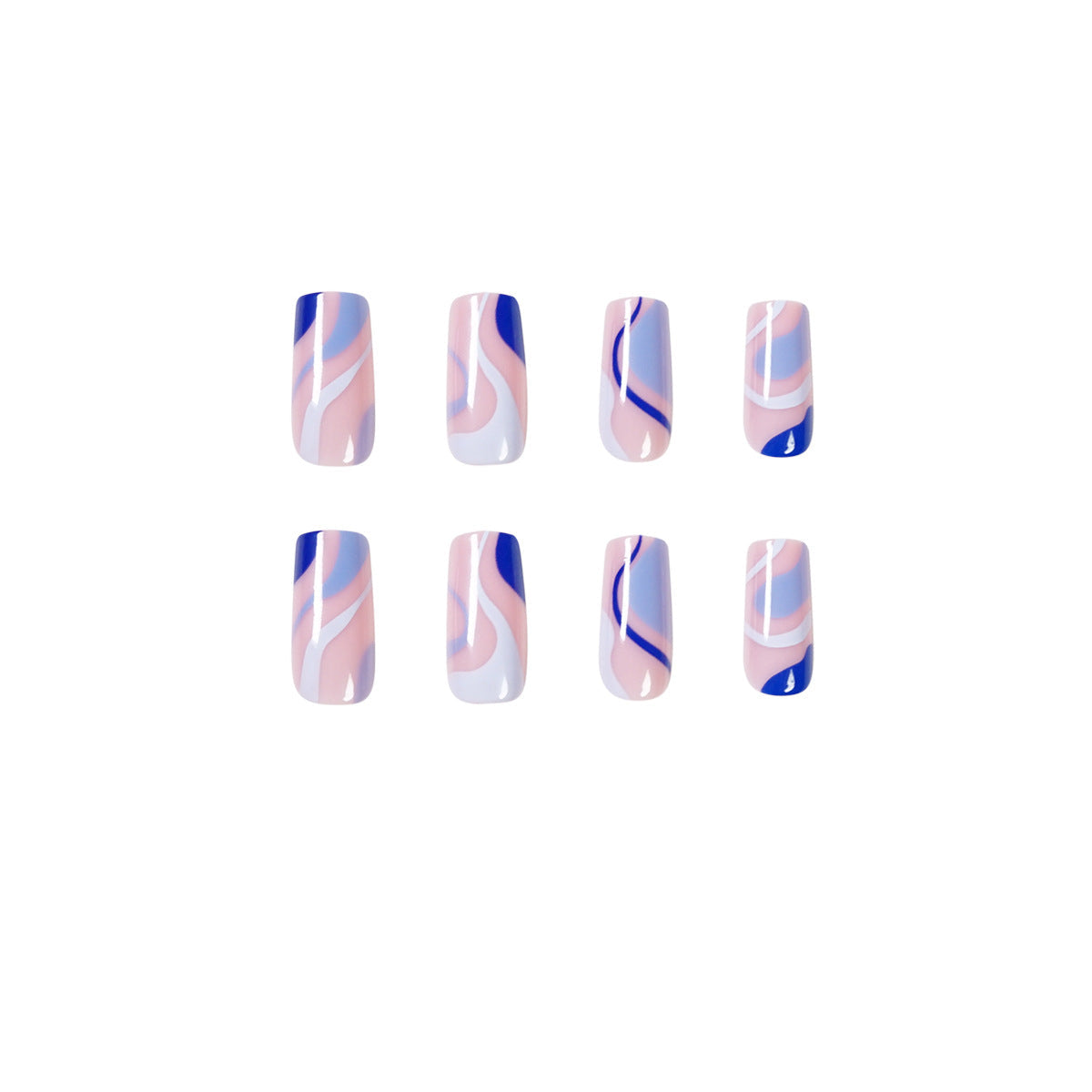 Purple wave Square nails