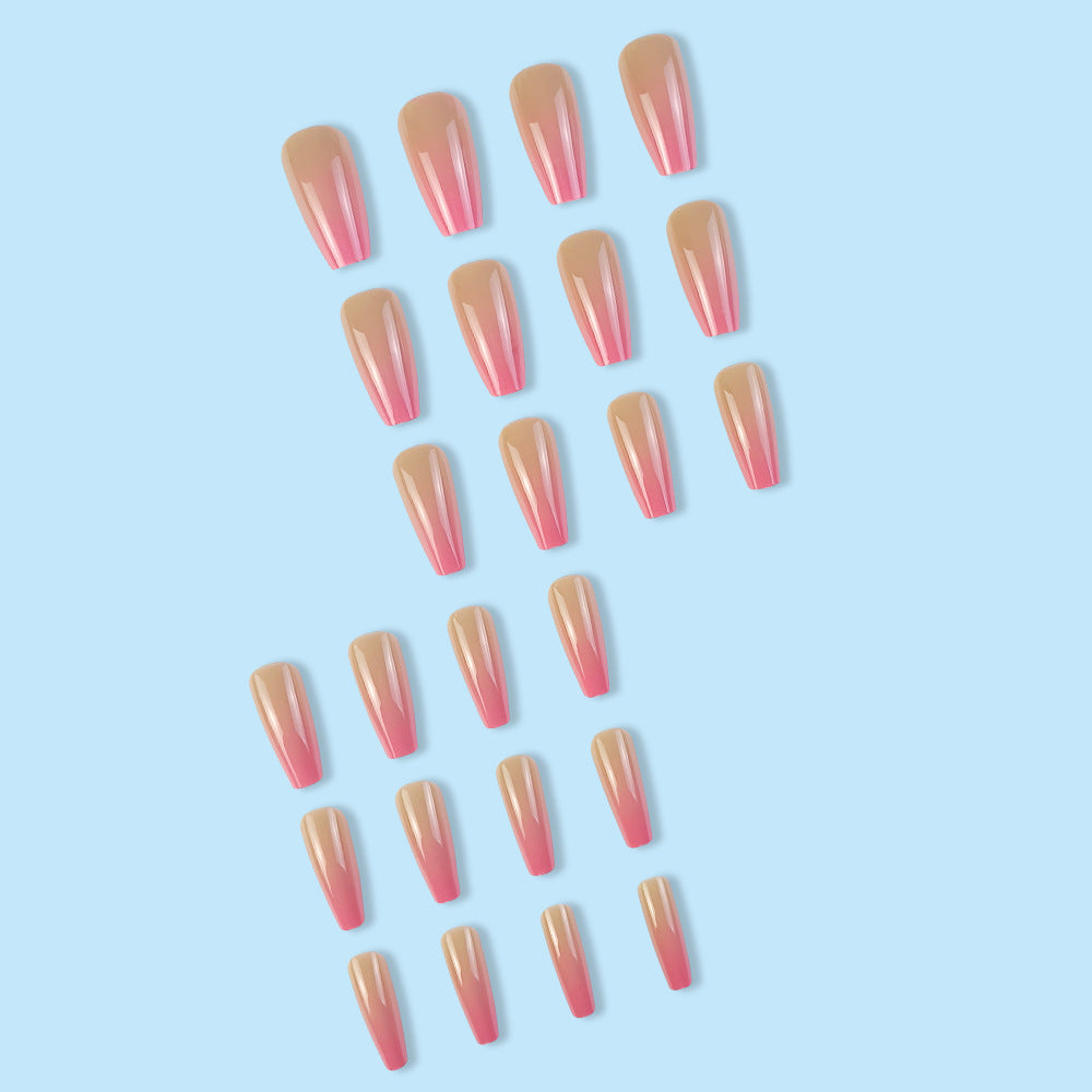 Ombre pink ballerina nail