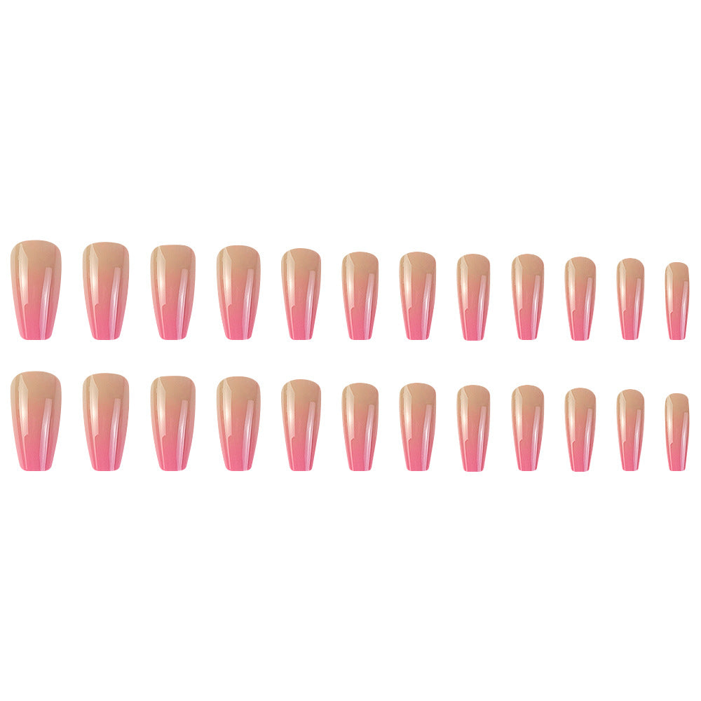 Ombre pink ballerina nail