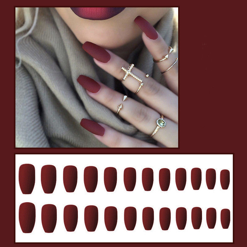 M5 Matte Solid Colour Medium Coffin Nails