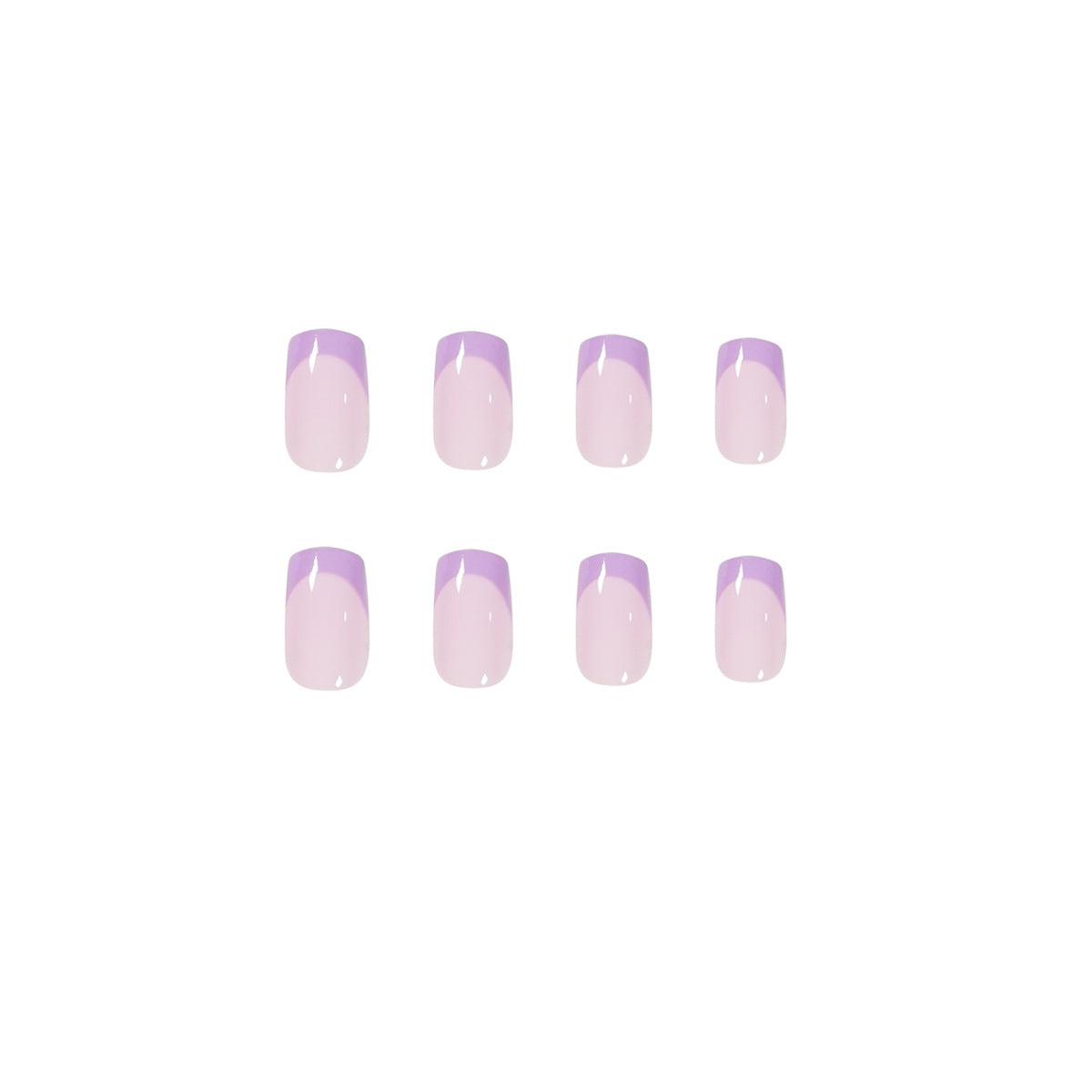 Purple French Tip Square Nail