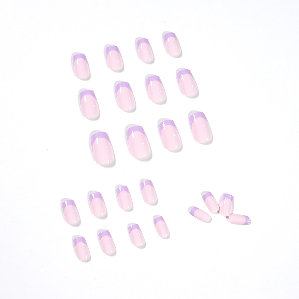 Purple French Tip Square Nail