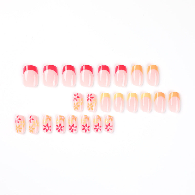 Spring flower square nail