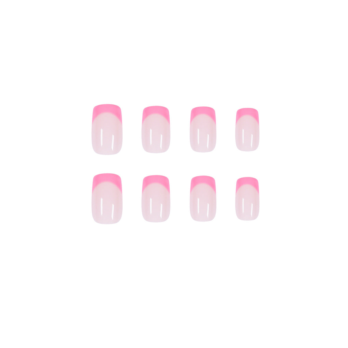 Pink French Tip Square Nail