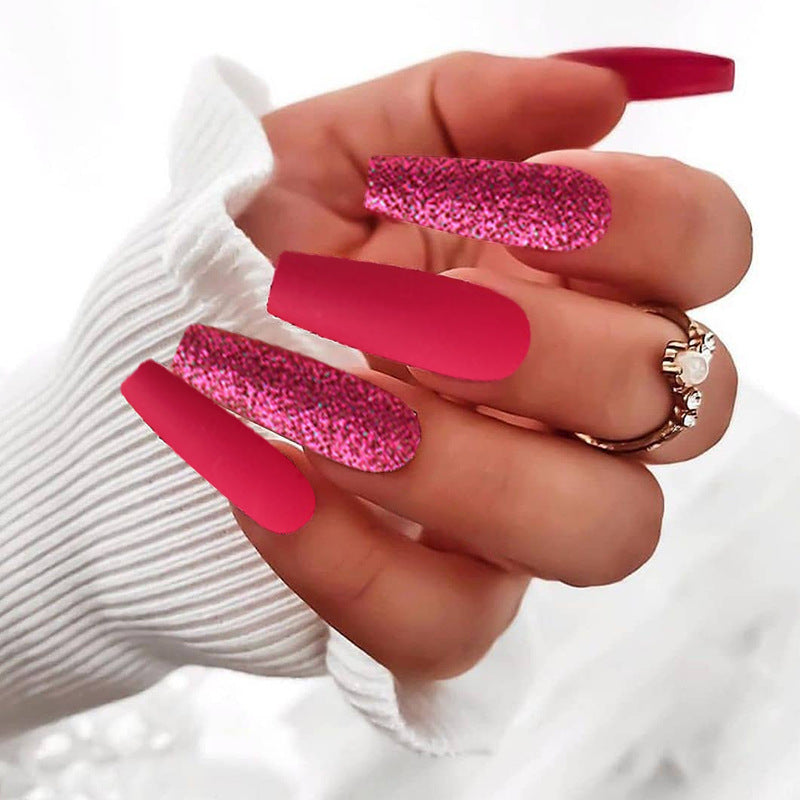 Glitter and matter color ballerina