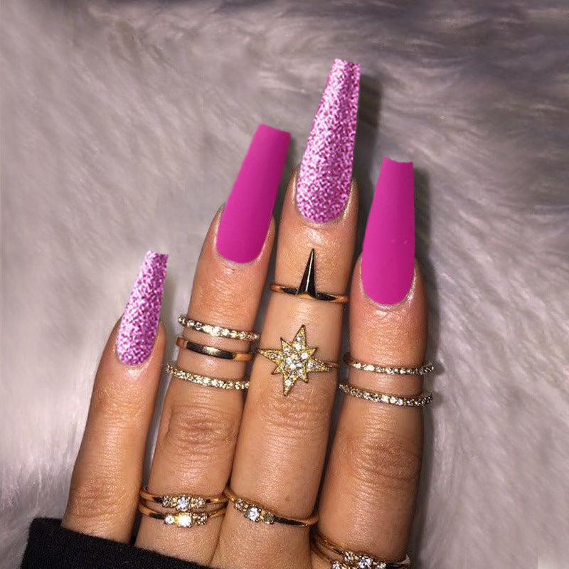 Glitter and matter color ballerina