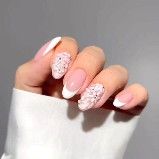 M89 Pearl Flower French Tip