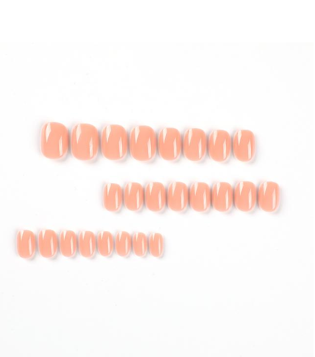 Nude short square nail