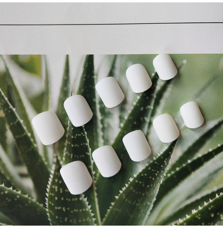 Matte White Short nails