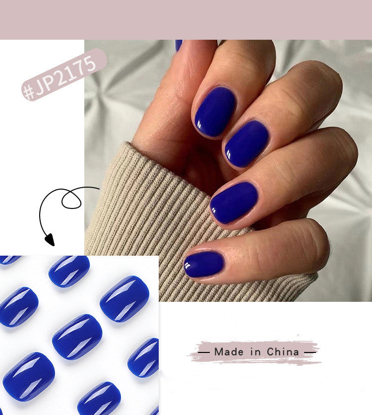 S57 Royal blue short square nail