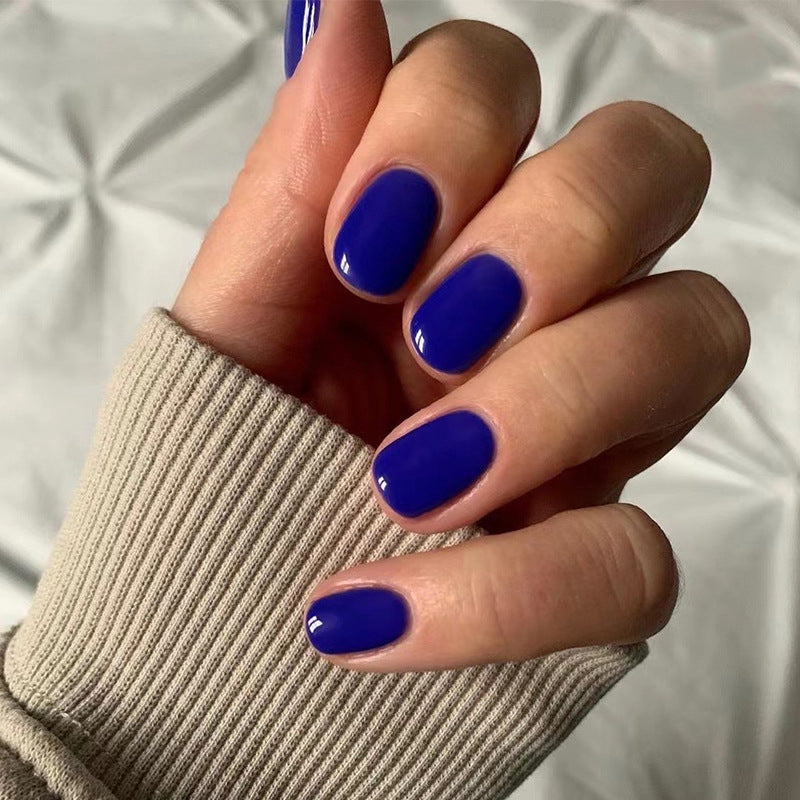 S57 Royal blue short square nail