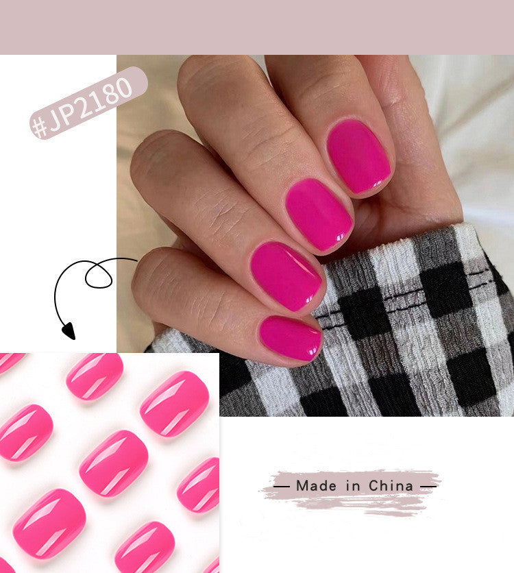 S9 Solid color Fuchsia short nail