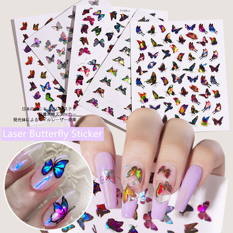 Nail Art Laser Butterfly Sticker